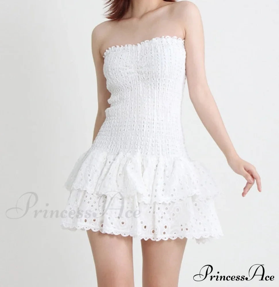 Printed Ruched Stylish Tube Mini Dress image 18