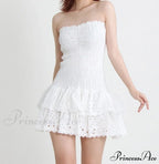 Printed Ruched Stylish Tube Mini Dress image 18