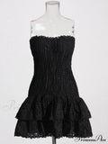 Printed Ruched Stylish Tube Mini Dress image 6
