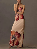 Printed Sexy Tube Top Graceful Slim Fit Midi Dress image 2