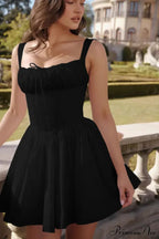 Printed Square Neck Corset Mini Dress image 8