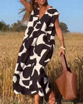 Printed V-neck Dress image 1