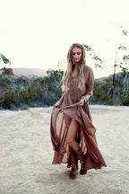 Printing Maxi Deep V Neck Stretch Boho Dress image 2