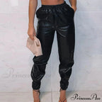 PU Leather Fashion Elegant Office Pants image 1