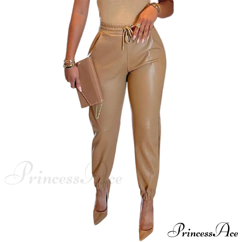 PU Leather Fashion Elegant Office Pants image 2