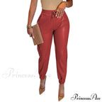 PU Leather Fashion Elegant Office Pants image 3