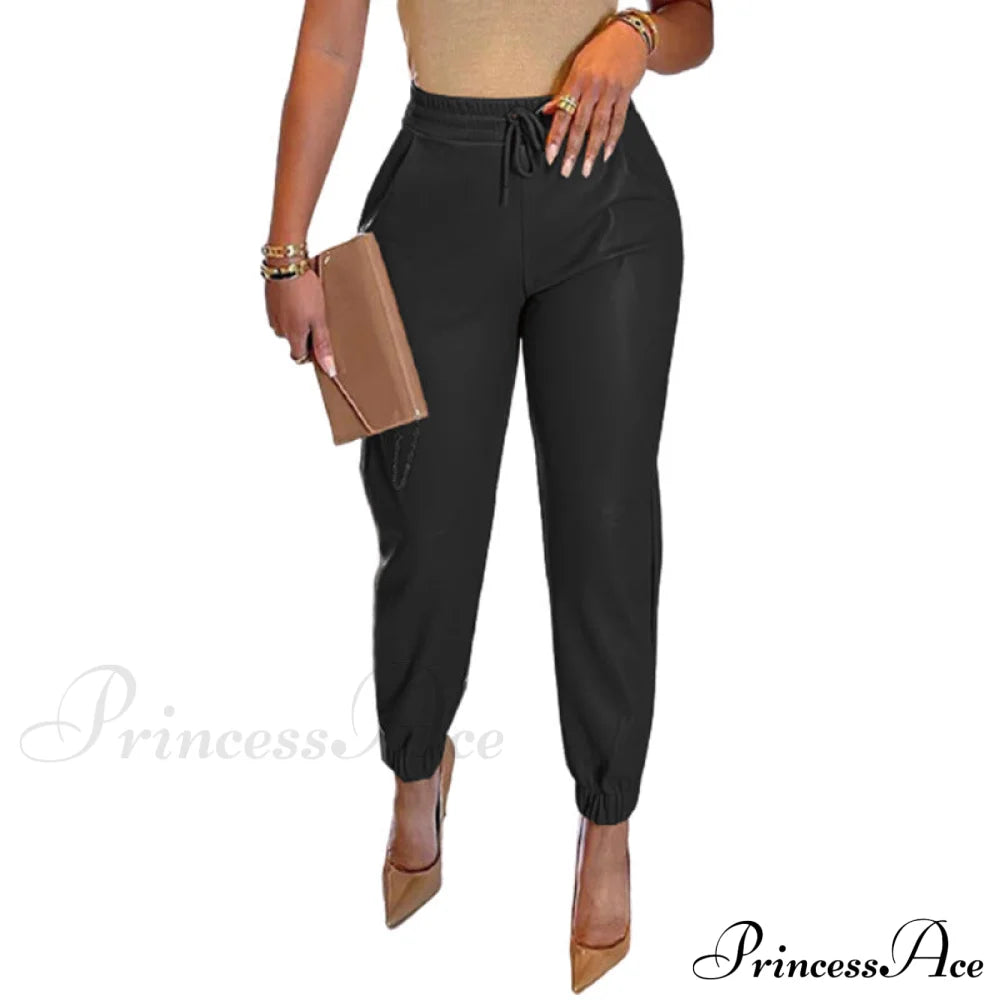 PU Leather Fashion Elegant Office Pants image 6