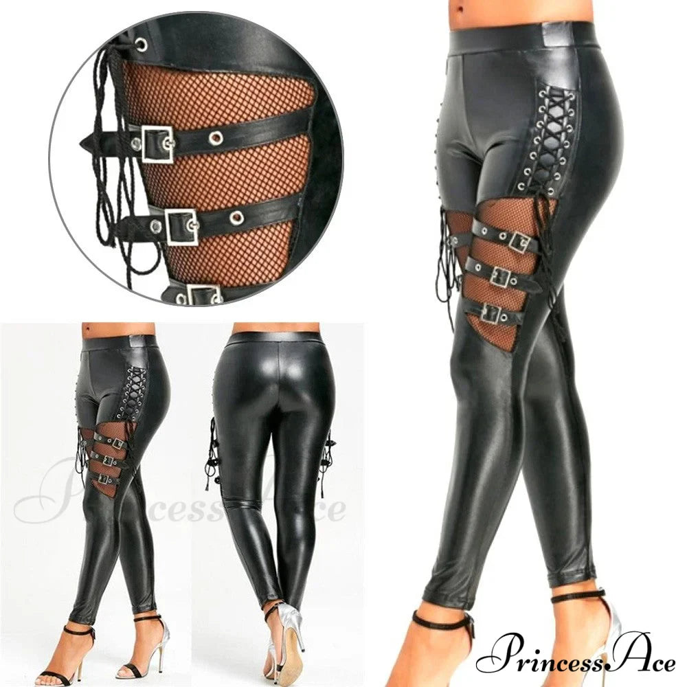 PU Leather Skinny Slim Trouser image 5