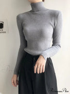 Pullover Turtleneck Solid Color Top image 4
