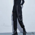 Punk Black Female Joggers Cargo Pants image 4