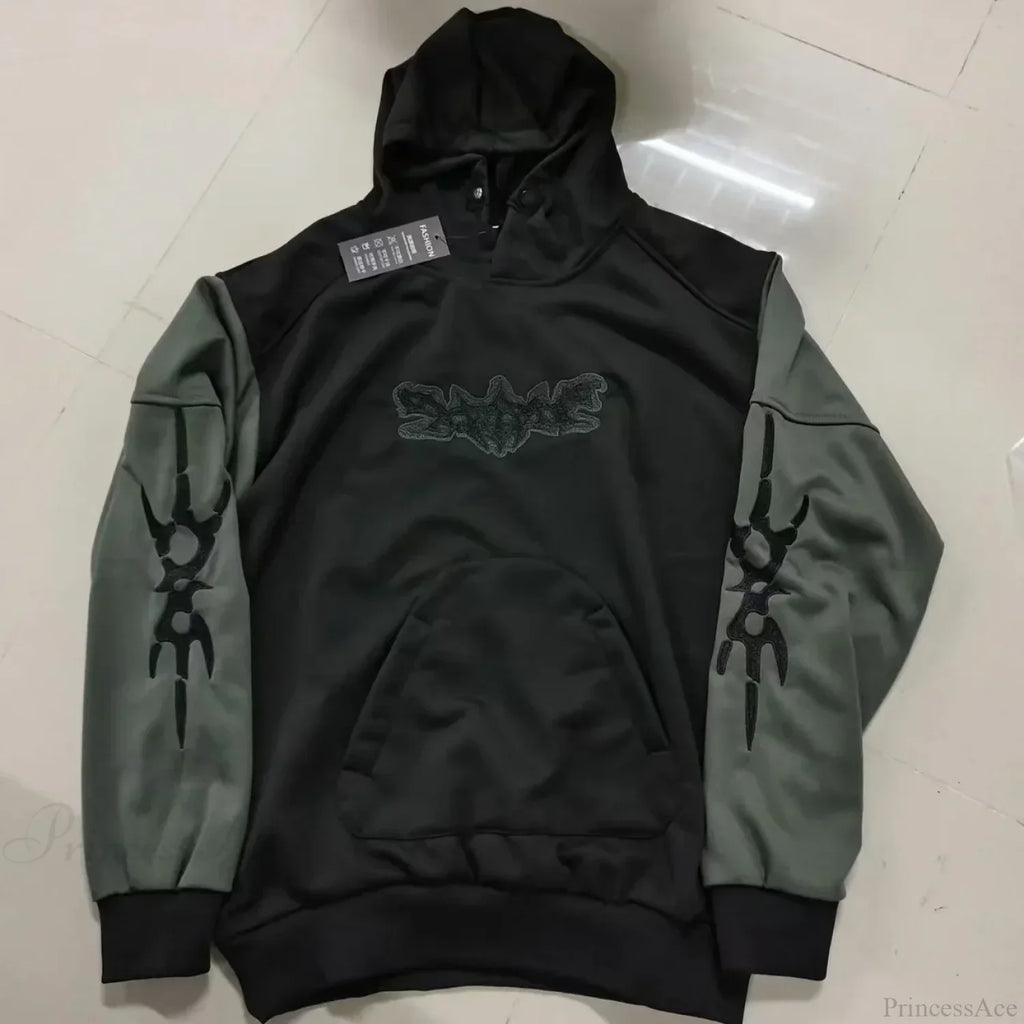 Punk Hip-Hop Embroidered Hoodie image 3