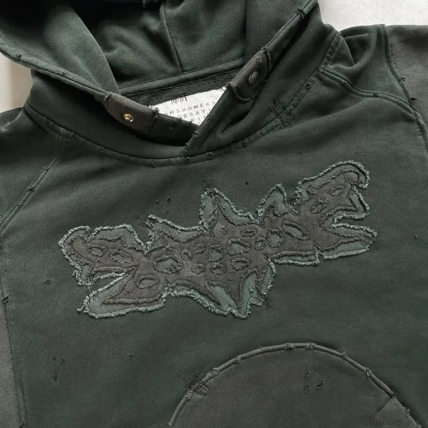 Punk Hip-Hop Embroidered Hoodie image 2