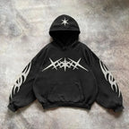 Punk Hip-Hop Embroidered Hoodie image 6