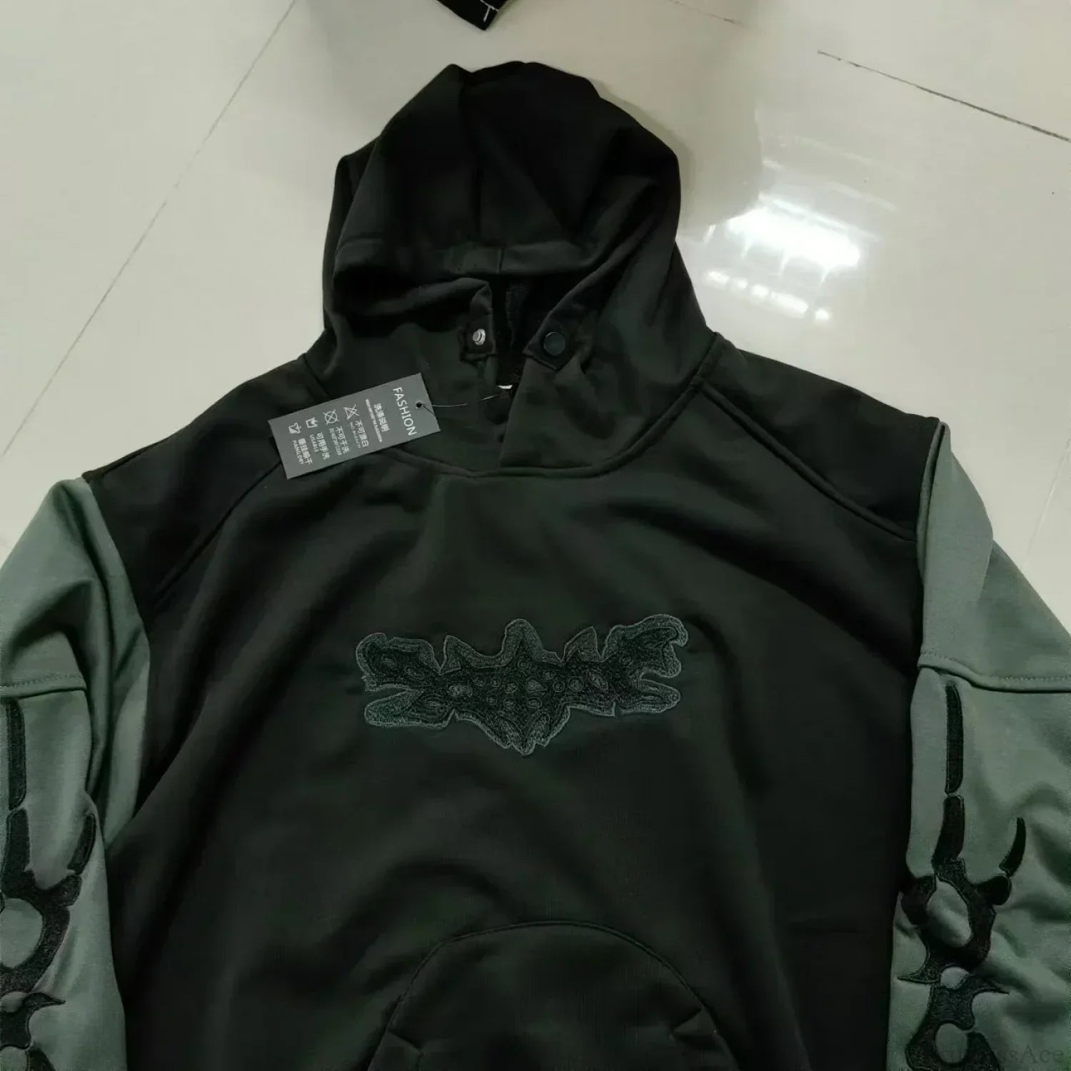 Punk Hip-Hop Embroidered Hoodie image 4