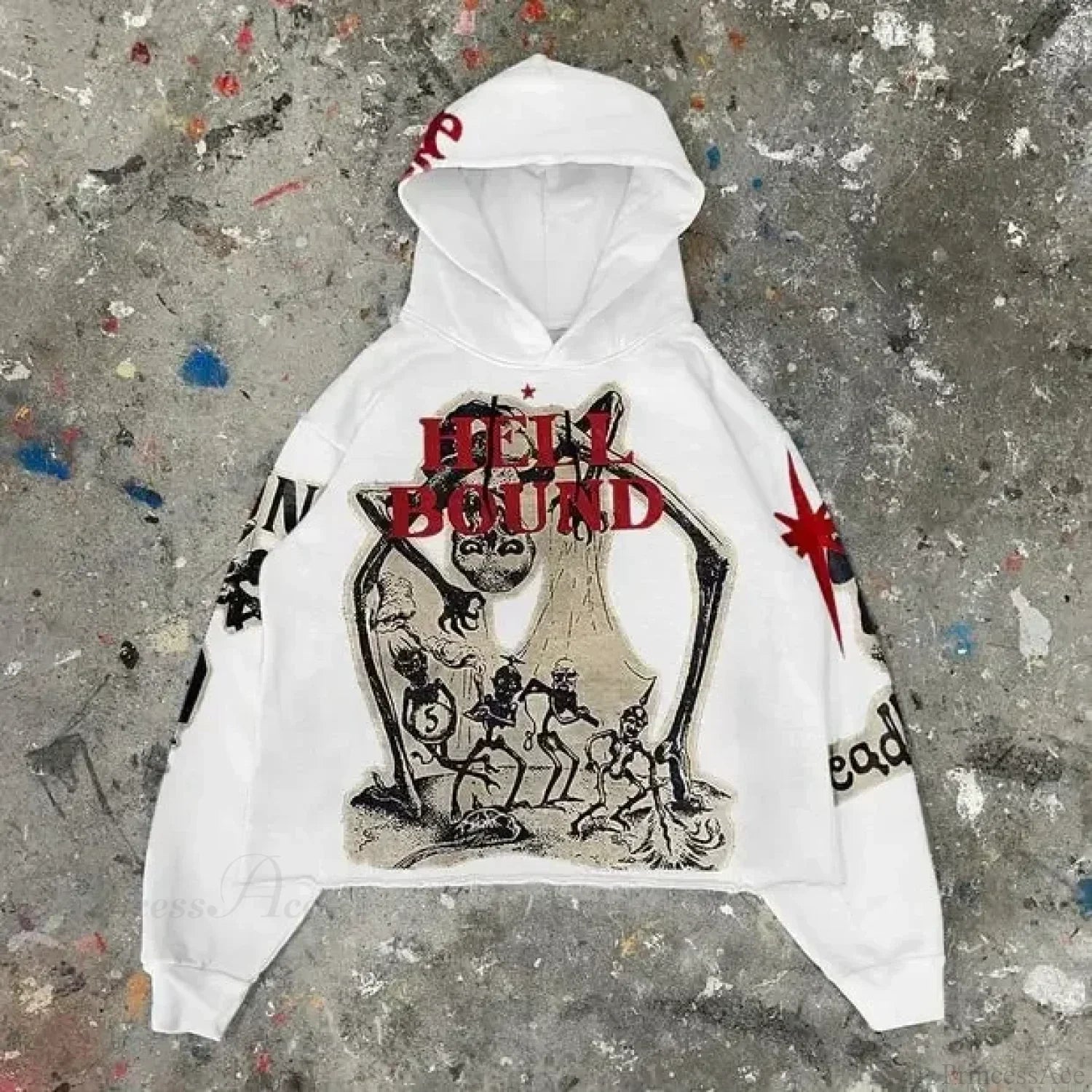 Punk Mummy Print Oversized Hoodie image 5