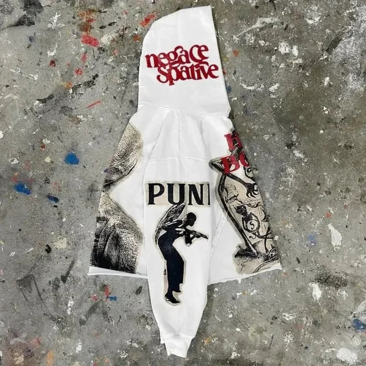 Punk Mummy Print Oversized Hoodie image 6