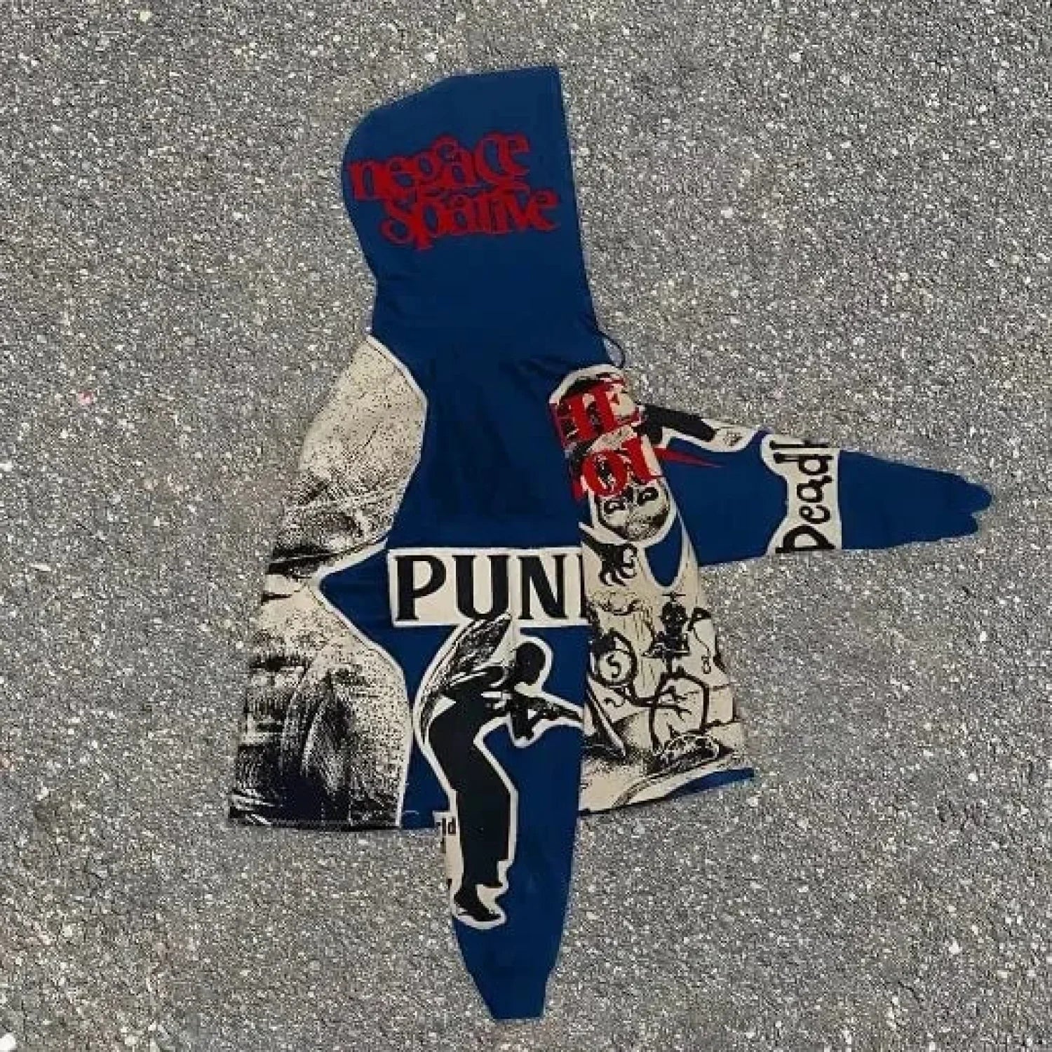 Punk Mummy Print Oversized Hoodie image 3
