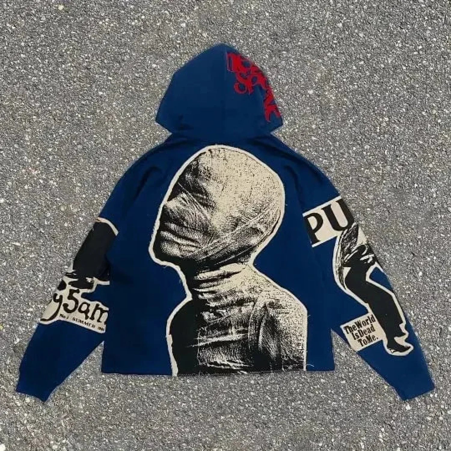 Punk Mummy Print Oversized Hoodie image 2