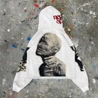 Punk Mummy Print Oversized Hoodie image 4