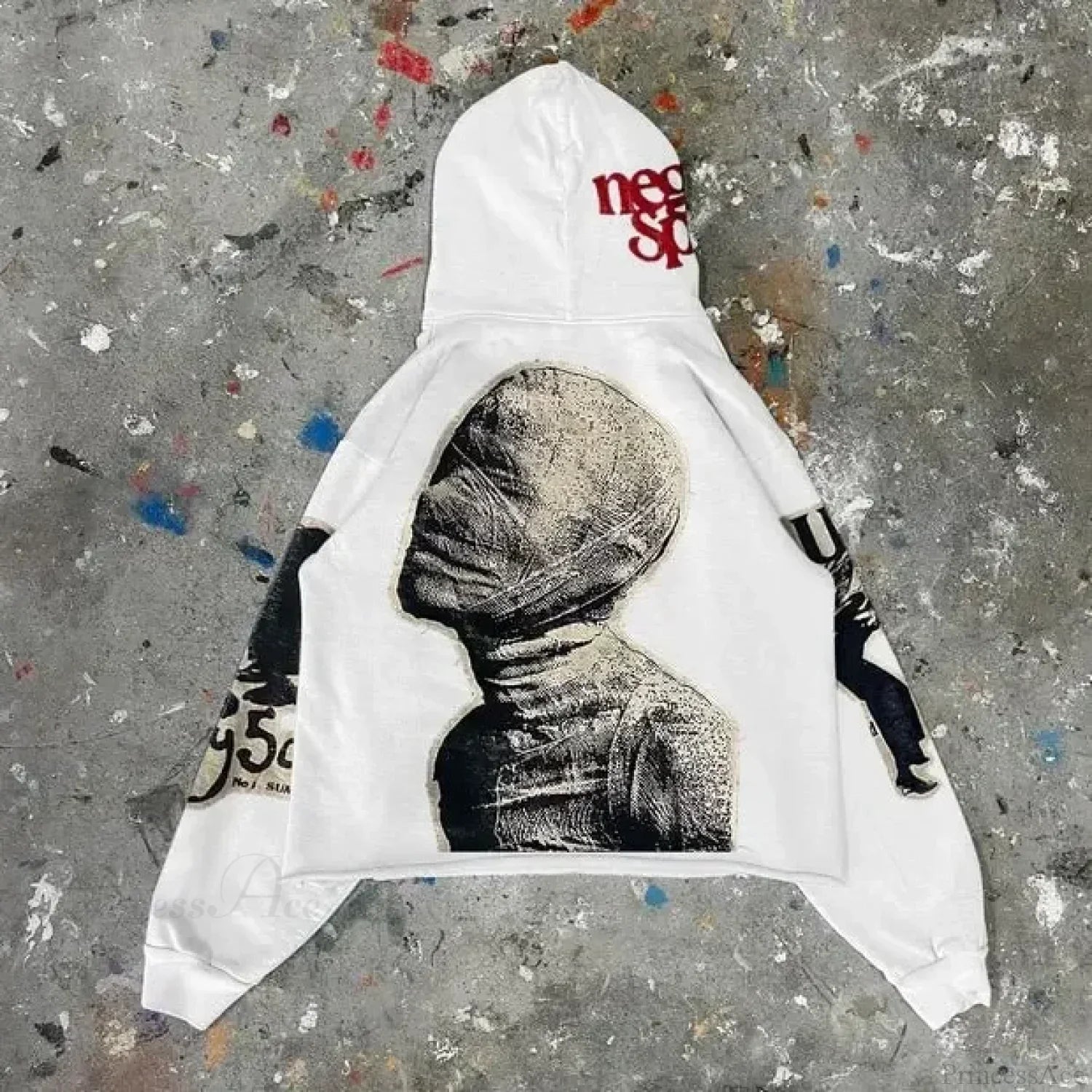 Punk Mummy Print Oversized Hoodie image 4