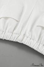Pure Cotton White Drawstring Denim Pants image 4