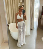 Push Up Bikini Set with Linen Three Piece Swimsuit image 20