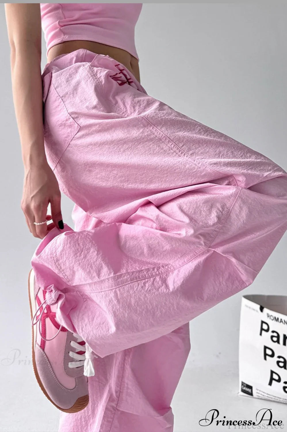 Quick-Dry Lightweight Loose Wide-Leg Drawstring Pants image 5