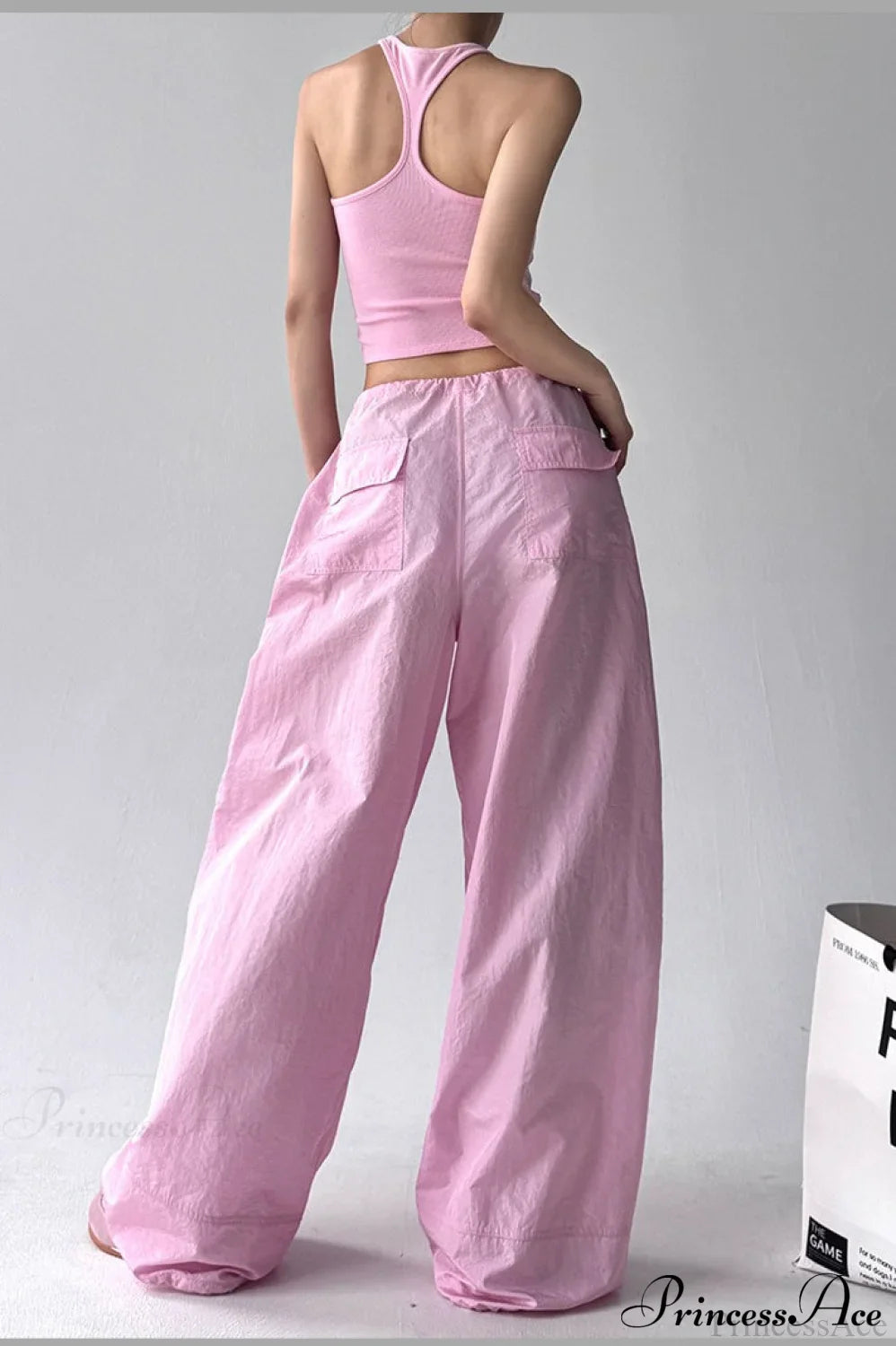 Quick-Dry Lightweight Loose Wide-Leg Drawstring Pants image 4