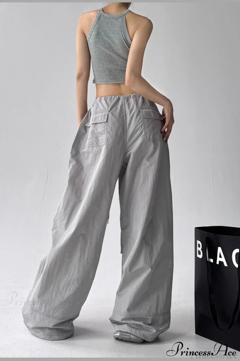 Quick-Dry Lightweight Loose Wide-Leg Drawstring Pants image 11