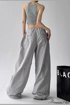 Quick-Dry Lightweight Loose Wide-Leg Drawstring Pants image 11