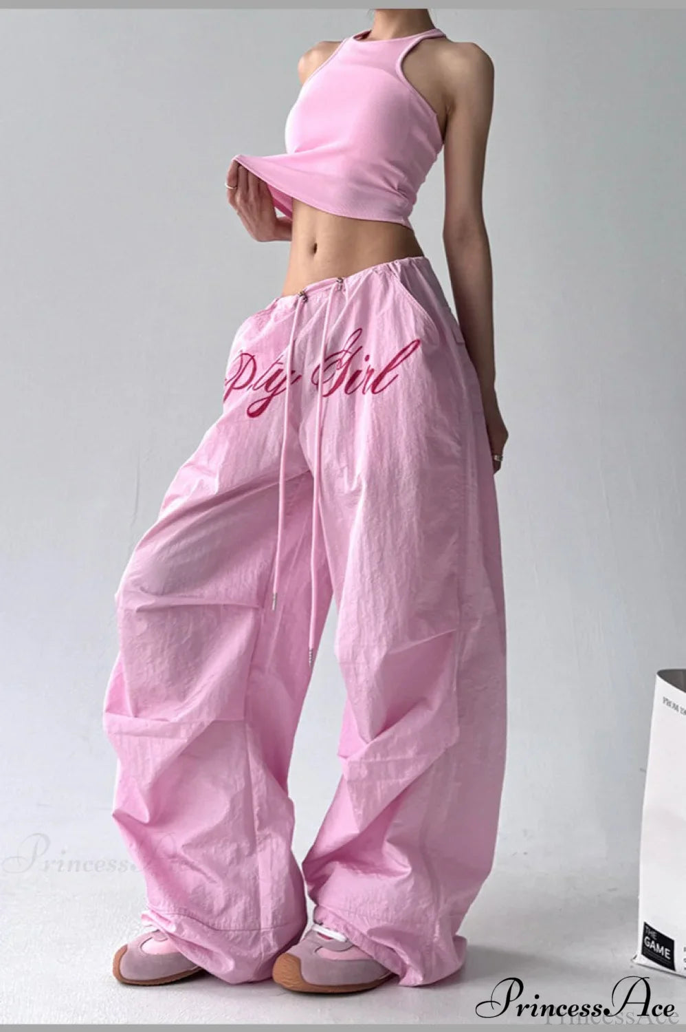 Quick-Dry Lightweight Loose Wide-Leg Drawstring Pants image 2
