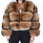 Raccoon Fur Thick Luxury Winter Coat image 2
