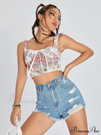 Raw Hem Distressed Denim Shorts image 5