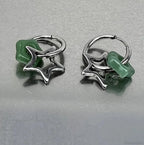 Rebel Celestial Cross Silver Empty Heart Earring image 19