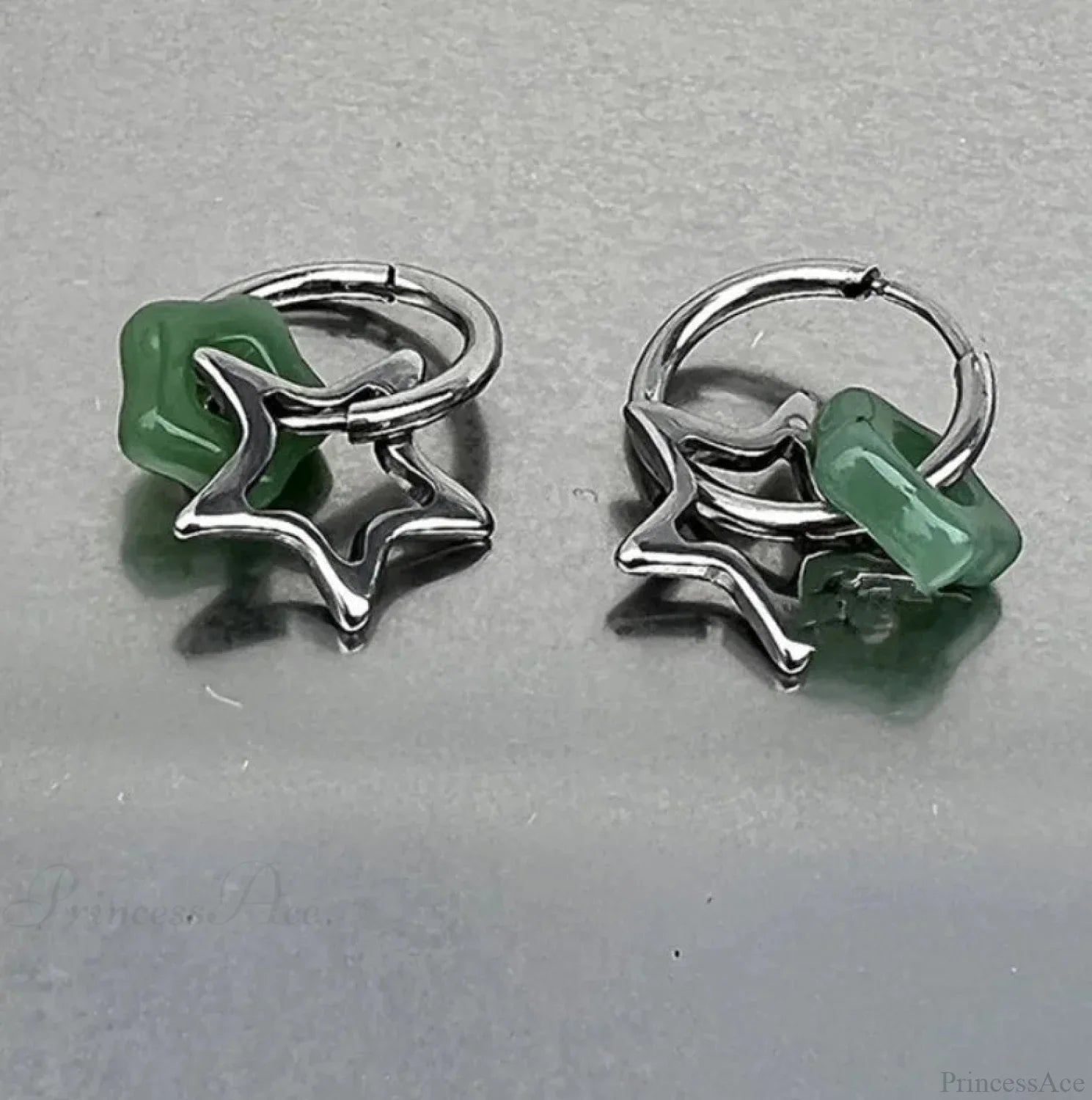 Rebel Celestial Cross Silver Empty Heart Earring image 19