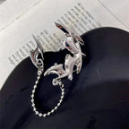 Rebellious Darts Chain Fringe Clip Stud Earring image 4