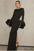 Red Bandage Flared Long Sleeves Party Dress image 1