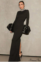 Red Bandage Flared Long Sleeves Party Dress image 1