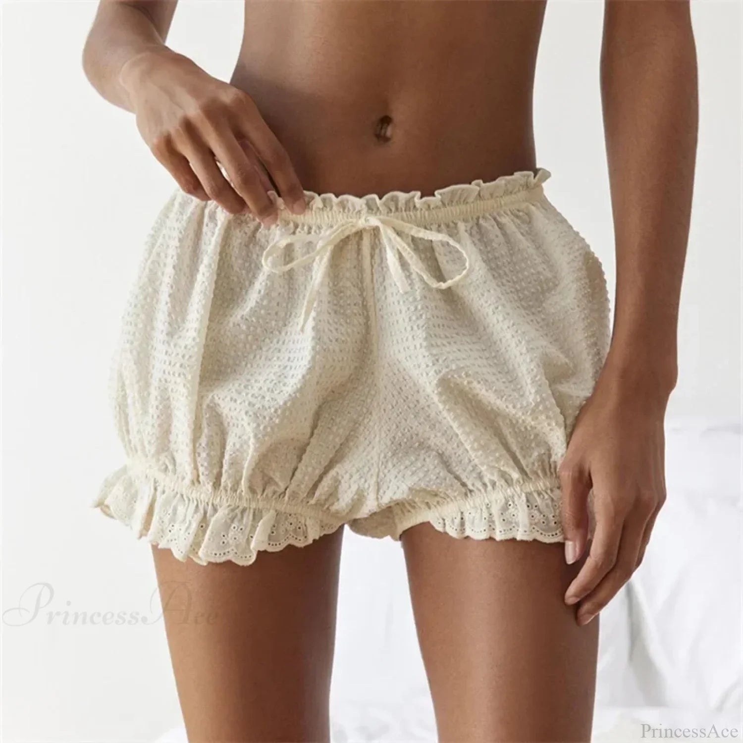 Red Gingham Lace Trim Bloomer Short image 4