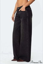 Relaxed Wide-Leg Printed Full-Length Jeans image 5