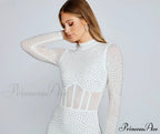 Renata Formal Heat Charming Stone Illusion Mini Dress image 8
