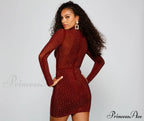 Renata Formal Heat Charming Stone Illusion Mini Dress image 10