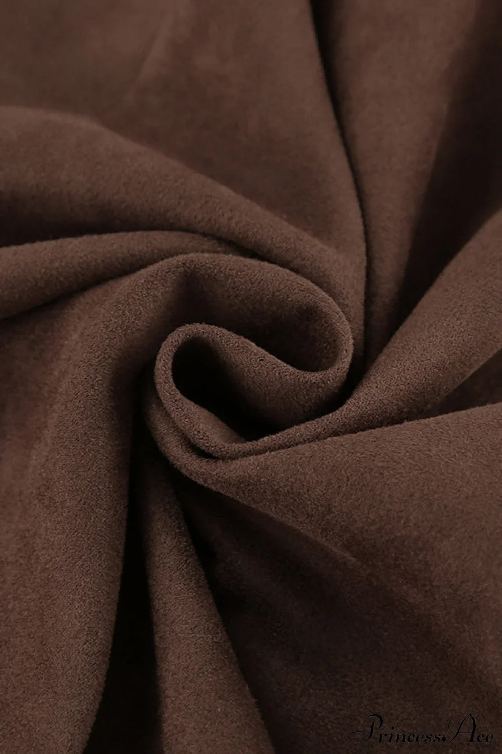 Retro Brown Suede High Waist Maxi Skirt image 4