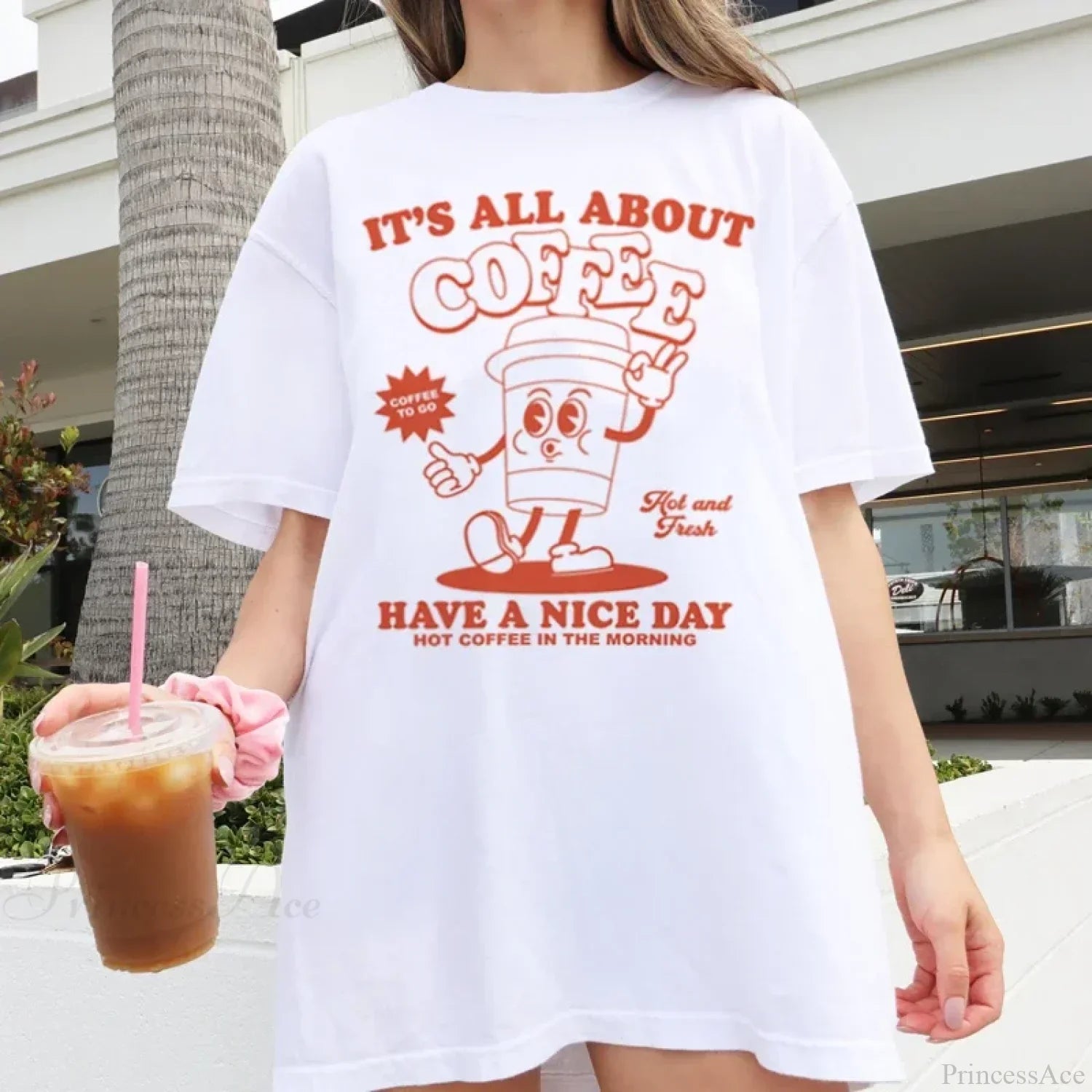 Retro Cartoon Coffee T-shirt image 1