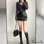 Retro Chic High Waist Sexy A-line Stylish Fashionable Brown Elegant Skirt image 6