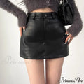 Retro Chic High Waist Sexy A-line Stylish Fashionable Brown Elegant Skirt image 1