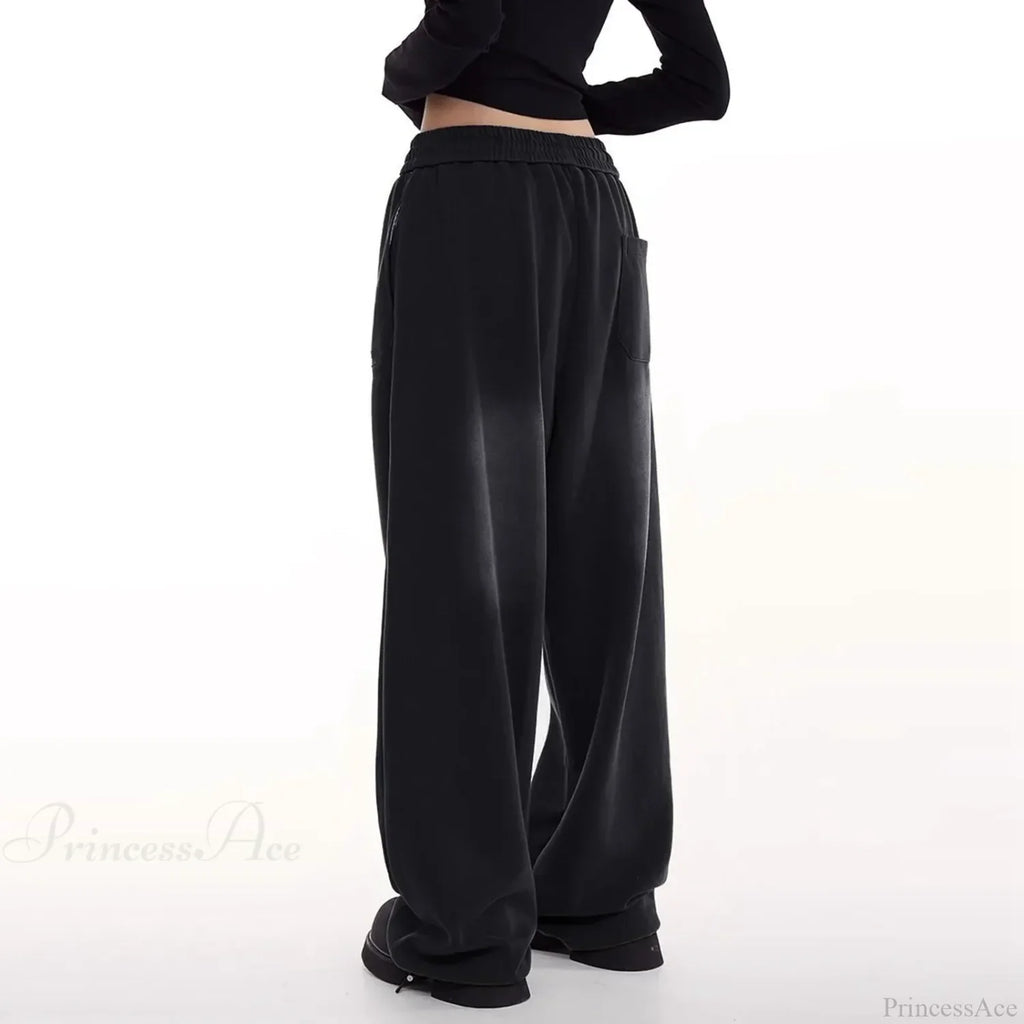 Retro Green Gradient Wide Leg Pants image 1