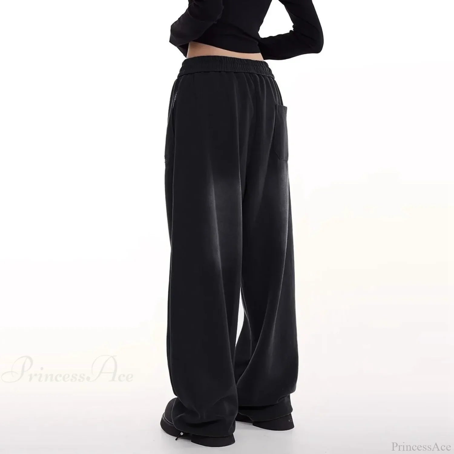 Retro Green Gradient Wide Leg Pants image 1
