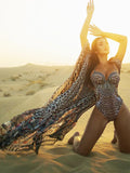Retro Leopard Print Kimono One Piece image 2