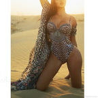 Retro Leopard Print Kimono One Piece image 1